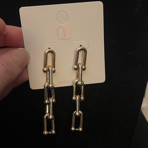 Jewelry - Gold Chain Link Earrings